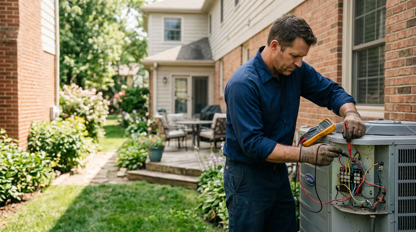 HVAC technician working near Wyocena, WI